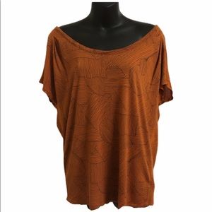 Gap Orange Boat Neck Top